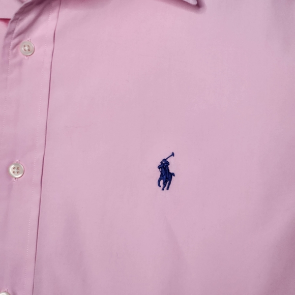 Ralph Lauren Classic Fit Long Sleeve Button Down Shirt Pink Spring Men's Large - Picture 4 of 7